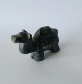 Deve Biblo Doğal Siyah Onix Taşı Mermer Hayvan Heykel Ev Ofis Masa Süsü Dekoratif Obje thumbnail 1