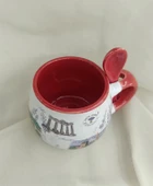 Bardak Kupa Seramik Kulplu Kaşıklı 100 ml Yöresel Meşrubat Su Kahve Bardağı Antalya Görselli - 3