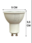 (5 Adet) Cata 9W (50W) Beyaz Işık (6500K) Dim Edilebilir GU10 Duylu Led Spot Ampul - 3