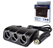 Ayt Olesson 1506 12-24V 3Lü Çift Usbli 120W 80 Cm Kablolu Araç Oto Tırç Çakmak Çoklayıcı Çakmaklık Çoğaltıcı thumbnail 1