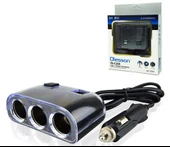 Ayt Olesson 1505 12-24V 3Lü Çift Usbli 120W 80 Cm Kablolu Araç Oto Tır Çakmak Çoklayıcı Çakmaklık Çoğaltıcı - 1