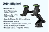 5.0-6.9 inç Uyumlu Çift Mandallı Vakumlu 360 Döner Telefon Tutucu - 3