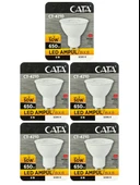 (5 Adet) Cata 9W (50W) Beyaz Işık (6500K) Dim Edilebilir GU10 Duylu Led Spot Ampul - 1