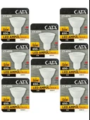 (8 Adet) Cata 9W (50W) Beyaz Işık (6500K) Dim Edilebilir GU10 Duylu Led Spot Ampul - 1