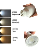 (2 Adet) Cata 9W (50W) Beyaz Işık (6500K) Dim Edilebilir GU10 Duylu Led Spot Ampul - 5