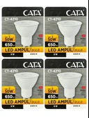 (4 Adet) Cata 9W (50W) Beyaz Işık (6500K) Dim Edilebilir GU10 Duylu Led Spot Ampul - 1