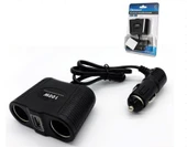 Ayt Olesson 1645 12-24V Çiftli Usbli 100W 70Cm Kablolu Araç Oto Tır Çakmak Çoklayıcı Çakmaklık Çoğaltıcı - 1