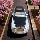 Metal Araba Çek Bırak Rolls Royce Krem Sesli ve Işıklı - 3