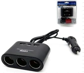 Ayt Olesson 1653 12-24V 3Lü Çift Usb Type-C 100W 70 Cm Kablolu Araç Oto Tır Çakmak Çoklayıcı Çakmaklık Çoğaltıcı thumbnail 1