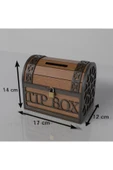 Tip Box Bahşiş kutusu ve Kumbara Sandık Tipi Tipbox Ceviz Ahşap - 2