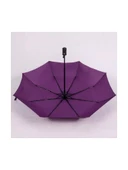 Tam Otomatik Mor Çanta Boy Renkli Şemsiye - 3