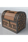 Tip Box Bahşiş kutusu ve Kumbara Sandık Tipi Tipbox Ceviz Ahşap - 8