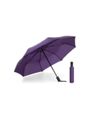 Tam Otomatik Mor Çanta Boy Renkli Şemsiye - 1