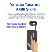 Makaralı Tekli Yaka Tipi Bluetooth 5.0 Kulaklık  Dahili Mikrofon 10 Gün Konuşma Süresi - 4