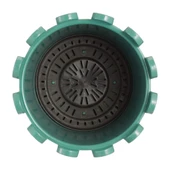 Omnipazar SO-İS02 İstanbul Dekoratif Yuvarlak Saksı 2,6 lt Yeşil 6 Adet thumbnail 3