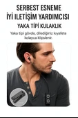 Makaralı Tekli Yaka Tipi Bluetooth 5.0 Kulaklık  Dahili Mikrofon 10 Gün Konuşma Süresi - 5