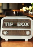 Nostaljik Hoparlör Radyo Görünümlü Ahşap Kumbara Tipbox Tip Box - 1