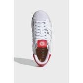 Adidas Superstar Beyaz Kırmızı Primeen - 4