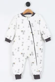 Zürafa Desenli Astarlı Uzun Kollu Pamuklu Kışlık Çocuk Erkek Bebek Uyku Tulumu 2.5 Tog 2 3 4 5 6 Yaş - 1
