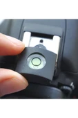 DSLR Ve SLR İçin Su Terazili Hot Shoe Flaş Kızağı Kapağı - 9
