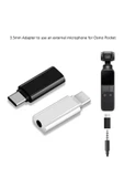 Dji Ozmo Pocket Telefon Uyumlu 3.5mm To Type C Mikrofon Adaptörü - 3