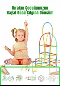 Kutulu Bambu Çubuklar (16 cm) 300 Parça (180 Parça Çubuk 120 Parça Birleştirici ) - 1