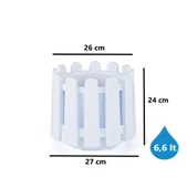 Omnipazar SO-İS03 İstanbul Dekoratif Yuvarlak Saksı 6,6 lt Kirli Beyaz 6 Adet thumbnail 2