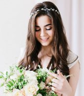 El Yapımı Zarif Model Gelin Tacı Nişan Nikah Pirinç İnci Helen Model Saç Aksesuarı - 1