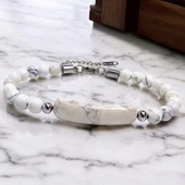 Havlit Doğaltaş Çelik Halat Ve Çelik Klipsli Bileklik 31832B19D1 thumbnail 2