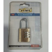 Şifreli Pirinç Asma Kilit 25 Mm thumbnail 1