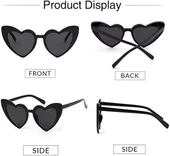 Siyah Renk Kalp Şekilli Parti Gözlüğü 15x5 Cm thumbnail 3