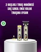 Çok Fonksiyonlu Saç ve Sakal Düzeltici Set – USB Şarjlı thumbnail 1