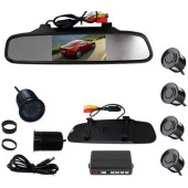 Kameralı Park Sensörü Aynalı 4 Sensörlü Gece Görüşlü - 1