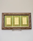 3’lü Dua Tablosu – Bereket Duası, Nazar Ayeti ve Ayetel Kürsi – 11x21 cm Şık Dekoratif Tablo - 7