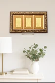 3’lü Dua Tablosu – Bereket Duası, Nazar Ayeti ve Ayetel Kürsi – 11x21 cm Şık Dekoratif Tablo - 1