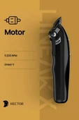 Hector Linear X Saç Kesim ve Çizim Makinesi 11.200 RPM Gold-Siyah - 4