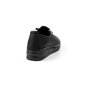 Kadın Siyah Rugan Detaylı Ortopedik Anne Ayakkabısı - Rahat Kaymaz Taban, Bağcıklı Günlük Yürüyüş Ayakkabısı - 5