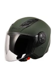 LS2 Aırflow 2 Yarım Motosiklet Kaskı Mat Yeşil - 1
