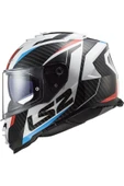 LS2 Storm 2 Racer Mavi-kırmızı Motosiklet Kaskı thumbnail 4