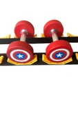 HEPİTOP 18’li Profesyonel 3 Katlı Çelik Dumbell Sehpası – Sağlam & Kaymaz Dumbell Rack - 4