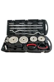 HEPİTOP Çantalı Döküm Demir Plaka Dambıl Seti 55 Kg Krom Dumbbell Set - 1