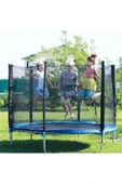 HEPİTOP Büyük Boy File Korumalı 244 Cm Trambolin Outdoor Bahçe Tipi Güvenlik Fileli 8 Ft Trambolin - 4