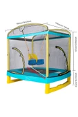 HEPİTOP Fileli Trambolin ve Kaydıraklı Oyun Seti – 180x130 cm | Güvenli Dış Mekan Oyun Alanı thumbnail 7