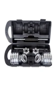 HEPİTOP Çantalı Döküm Plaka Dambıl Seti 15 Kg Krom Dumbbell Set - 2