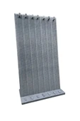 Keten Kumaş Mavi Renk 45/25 Cm Ayaklı Tırnaklı Tesbih Yüzük Kombin Sergileme Standı - 4