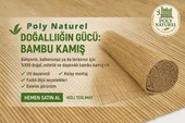 POLYNATUREL Kamış Çit Bambu Hasır Yükseklik 80 Cm En 3,00 Metre Doğal Kamış Gölgelik 0,80x3 Metre - 1