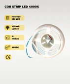 12V COB Şerit Led Günışığı Işık  - Metrede 360 Led - 5 Metre - 1