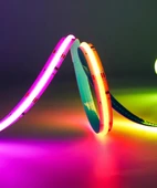 12V COB Şerit Led RGB  - Kumandalı - Metrede 360 Led - 5 Metre - 4