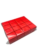 Karton Süngerli Kırmızı Renk 8/6 cm 48 Adet Üçlü Set Takı Kutusu - 5
