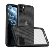 iPhone 11 Pro Max Kılıf Zore İnoks Fiber Yüzey Tasarım Kılıf - 1